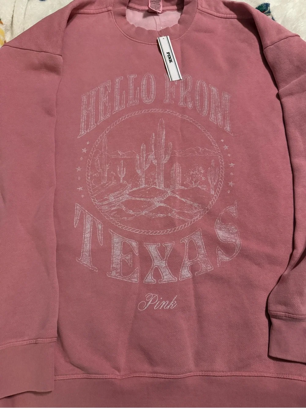 PINK Victoria's Secret Mauve Pink texas Sweatshirt & Joggers Set